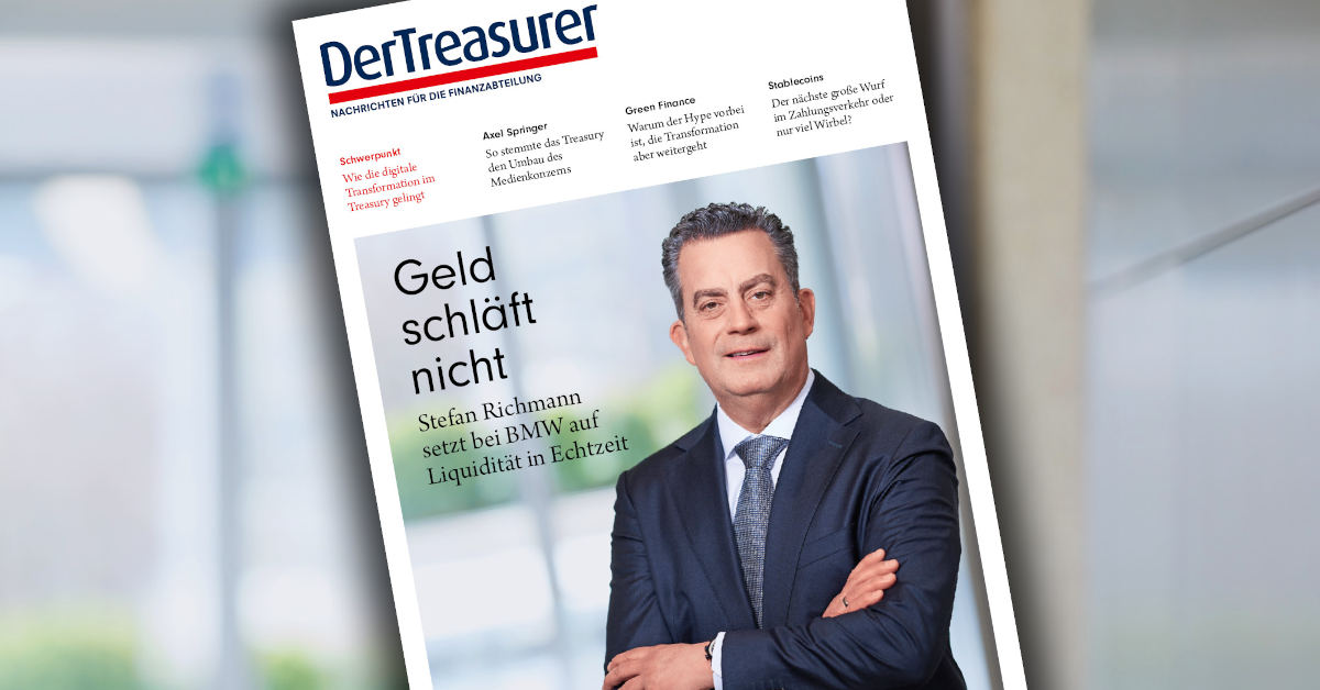 In der ersten Print-Ausgabe 2026 berichtet Stefan Richmann, wie das Treasury von BMW auf dem Weg zum Real-Time-Treasury vorankommt. Foto: Jens Küsters