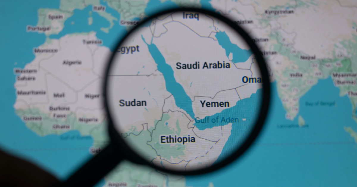 Die Meerenge Bab al-Mandab verbindet das Rote Meer mit dem Golf von Aden. Foto: Sreeyash - stock.adobe.com